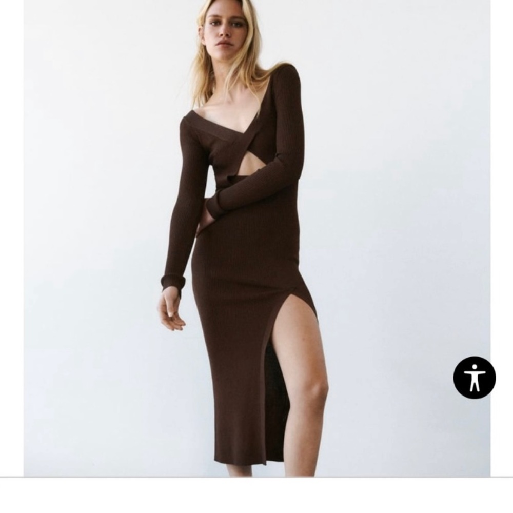 Knit Midi Cut Out Zara Dress